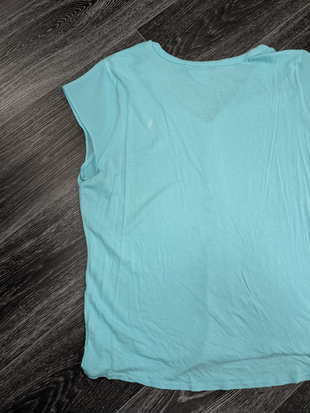 Liz Claiborne Aqua V-Neck Short Sleeve Top - Picture 5 of 11